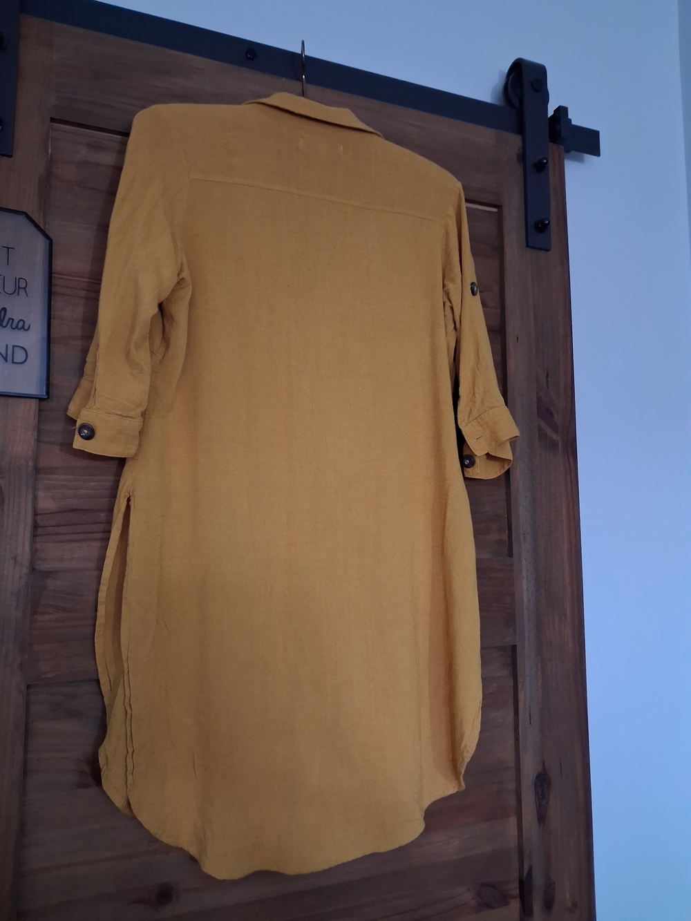 Fiorucci Mustard Blouse, Button-Front Shirt Tunic, S - Picture 11 of 12